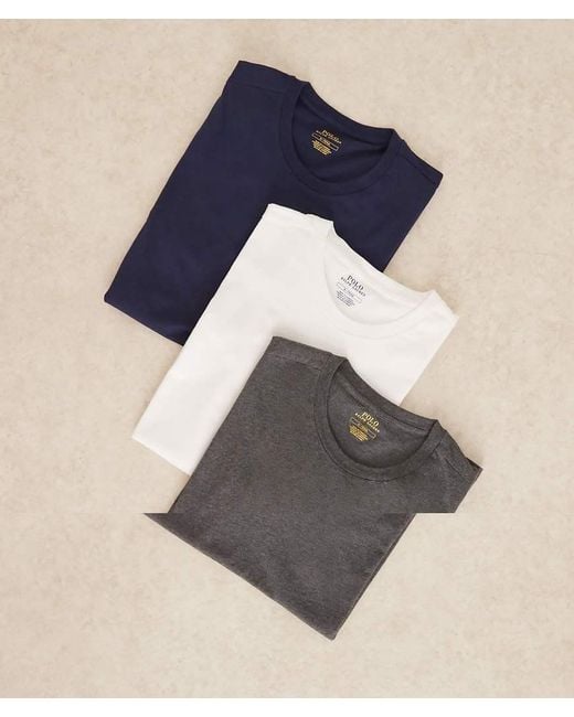 Polo Ralph Lauren Blue 3 Pack T-Shirt for men