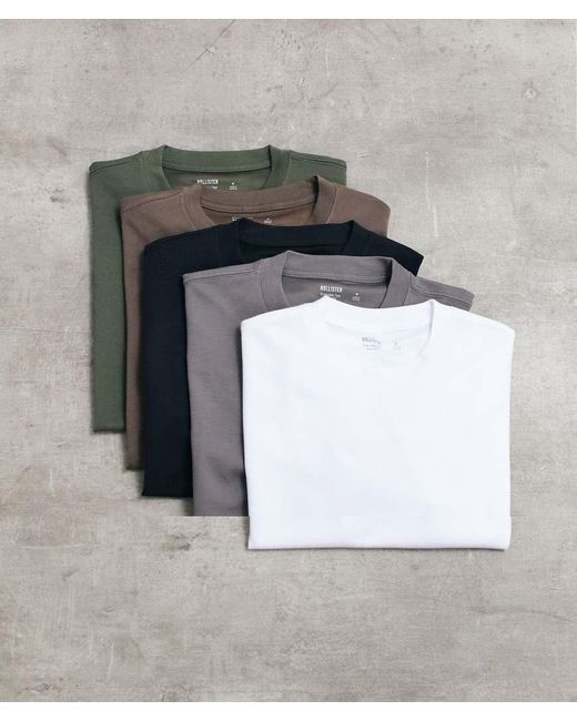 Hollister White 5 Pack Everyday T-shirt for men