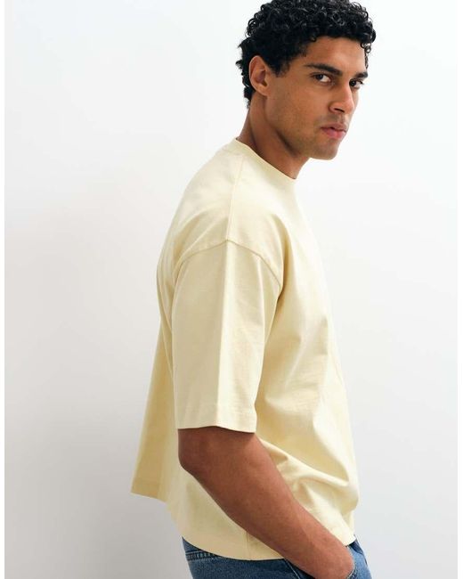 ASOS Natural Heavyweight Boxy Oversized T-Shirt In for men