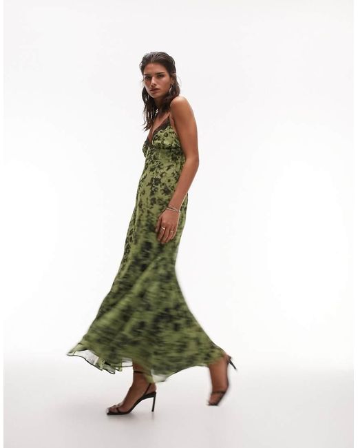 green leopard print dress topshop Wrap Floral Dress Green Leopard Long Wrap Dress Maxi Dress Topshop Maxi dress