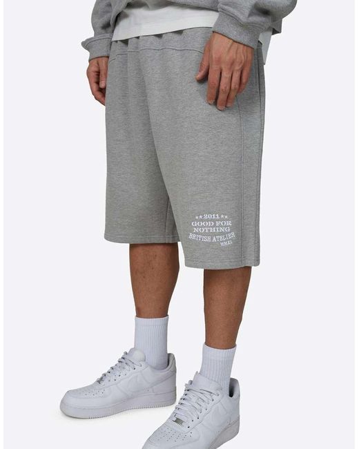 Good For Nothing Gray Baggy Shorts for men