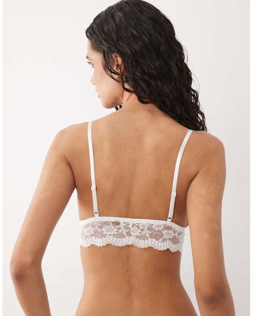 ASOS Green 2 Pack Cotton Bra With Lace Trim