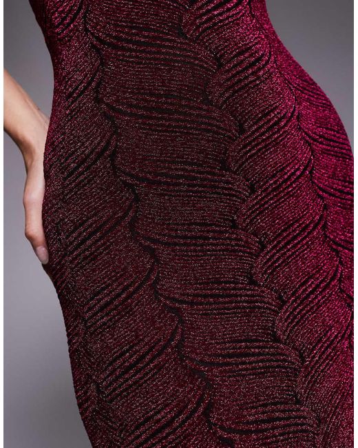 Vesper Purple Bodycon Sparkle Midaxi Dress With Cami Straps
