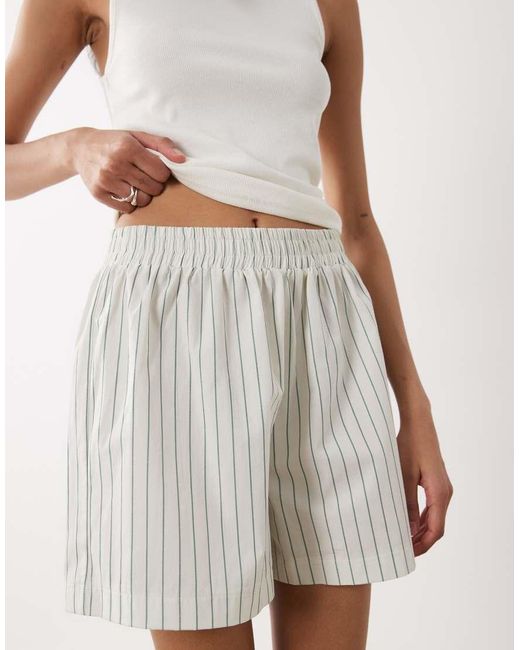 ASOS Natural Pull On Bermuda Shorts