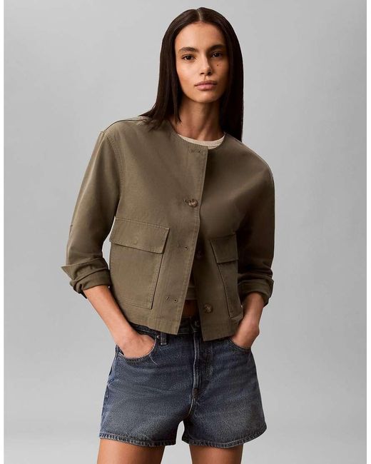 Calvin Klein Brown Canvas Jacket