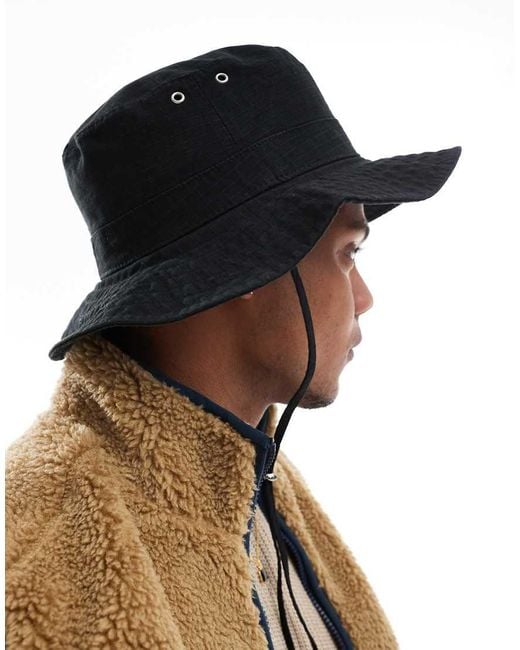 Levi's Black Fisherman Bucket Hat With Logo for men