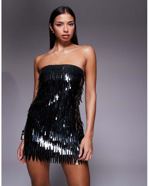Abercrombie & Fitch Black Strapless Scarlett Skort Dress