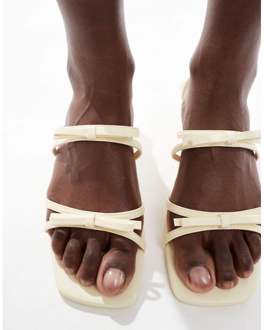 Stradivarius Brown Strappy Kitten Heel