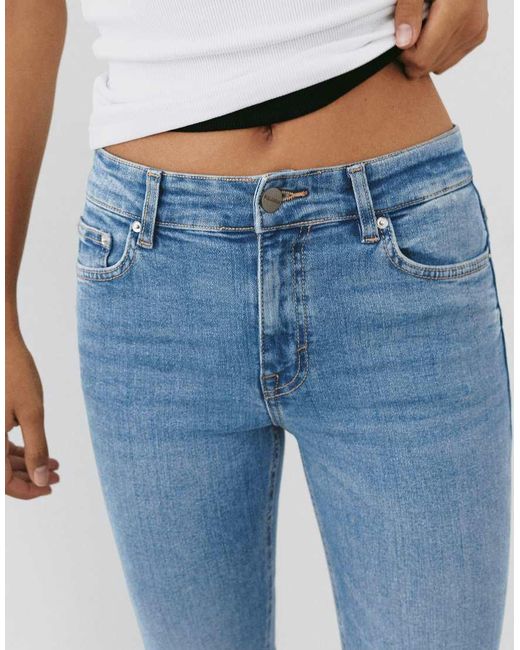 Pull&Bear Blue Tall Skinny Flared Jeans