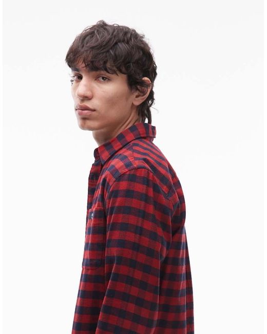 Tommy Hilfiger Red Holiday Check Shirt for men