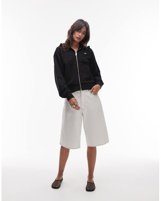 Sudadera Negra Con Capucha, Cremallera Y Estampado "Heart Ii Hartt" En La Espalda De Carhartt de color Black