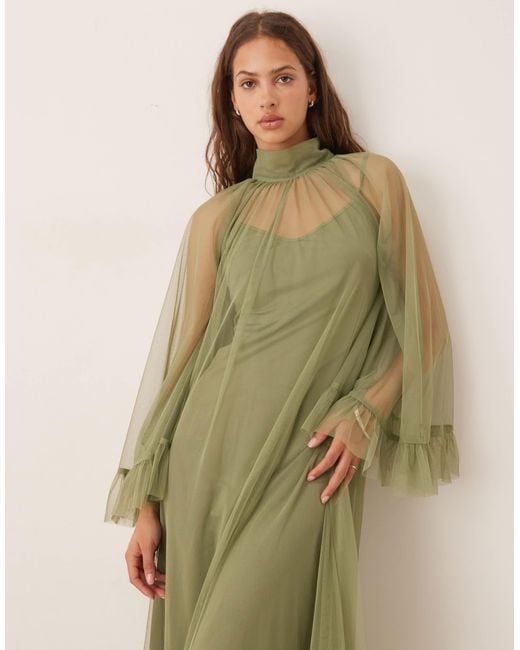 green lace boho dress Ella Emerald Boho Lace Maxi Dress
