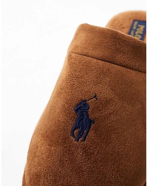 Polo Ralph Lauren White Klarence Slipper With Icon Logo for men