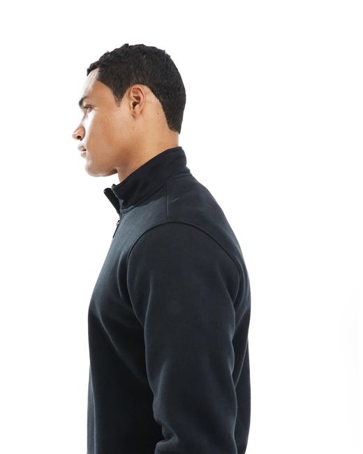 Only & Sons Black Half Zip Sweatshirt for men