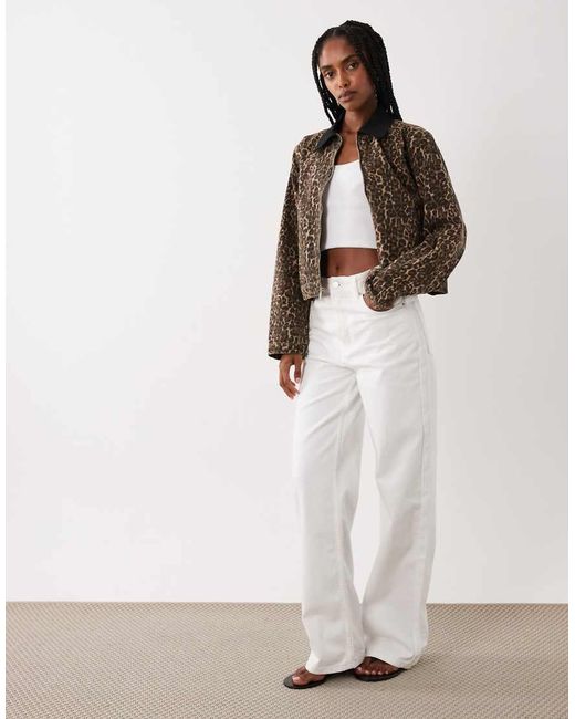 Brave Soul Brown Barn Jacket With Contrast Cord Collar