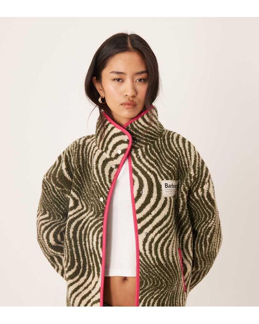 Barbour Green X Asos Exclusive Animal Print Fleece