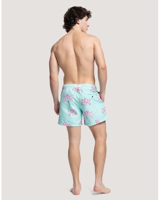 Apreslife Blue Octo Swim Shorts for men