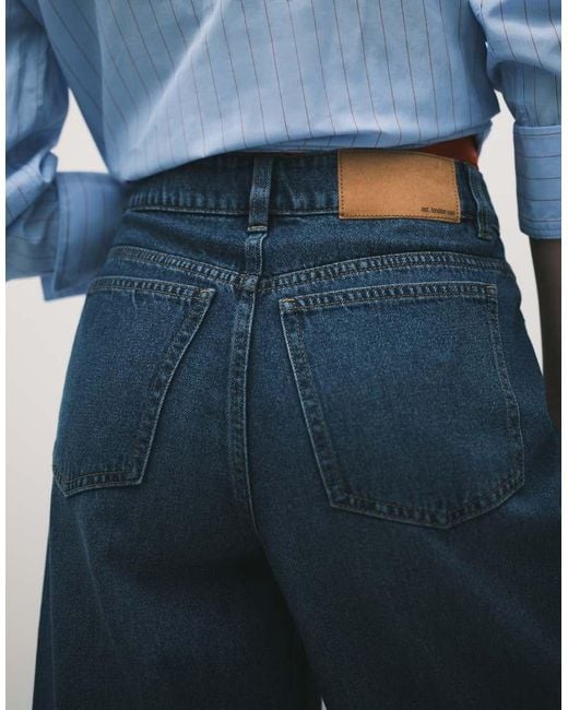 ASOS Blue Wide Leg Palazzo Jeans