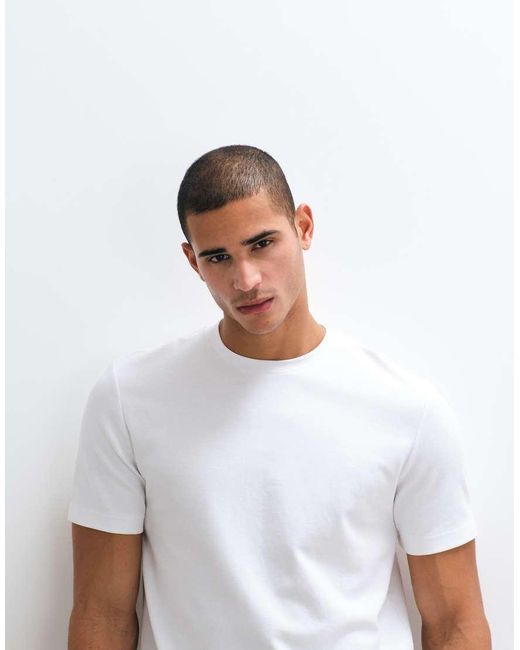 ARKET White Pure Cotton Heavyweight Boxy T-shirt for men