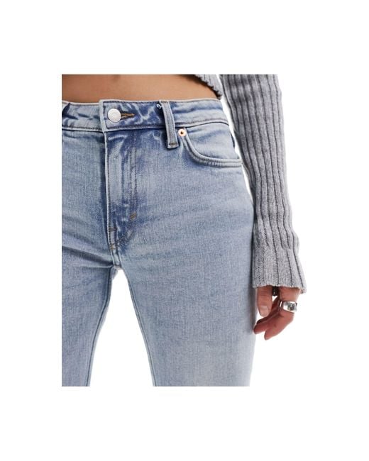 Weekday Blue Flame Low Waist Flared Jeans