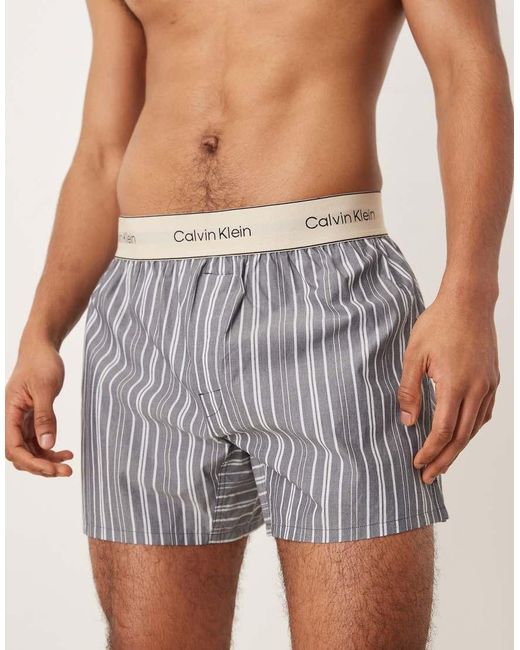 Calvin Klein Gray Heritage Cotton Boxers for men