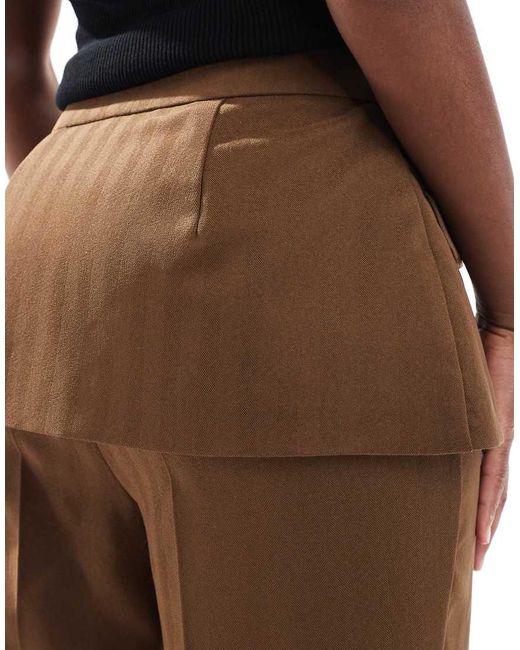 Pantalones De Sastre Oscuro De Pernera Recta Con Bolsillo Utilitario A La Vista De ASOS de color Black