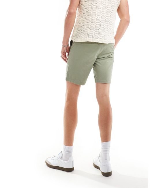 New Look Green Chino Shorts for men