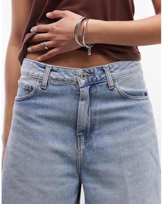 Carhartt Blue Belmont Shorts With Cinch Back Belt