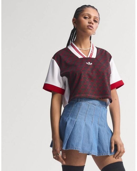 Adidas Originals Blue Arsenal Fc Places+Faces Lifestyler Jersey