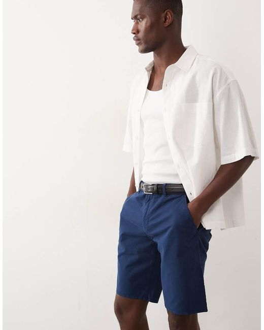 Farah Blue Hawk Chino Shorts for men