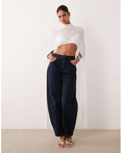 ASOS White Floor Length Cape Top