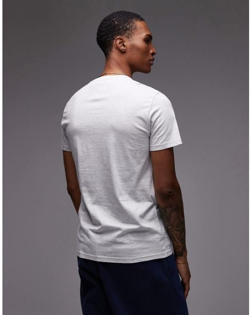 T-shirt ajusté avec logo effet bulle sur la poitrine - chiné Tommy Hilfiger pour homme en coloris Gray
