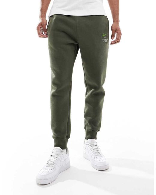 Nike Green Club Bowerman Logo Cuffed joggers for men