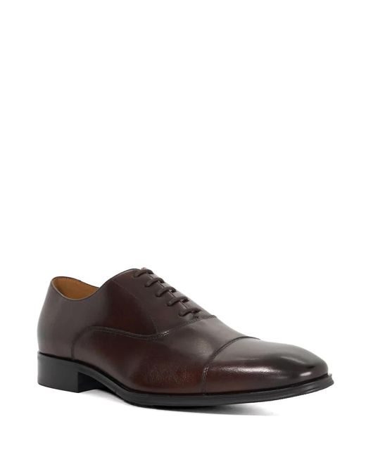 Dune Brown Wide Fit Solver Oxford Shoes for men