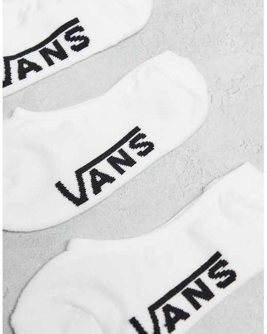 Pack De 3 Pares De Calcetines Blancos Clásicos Invisibles De Vans de color Metallic