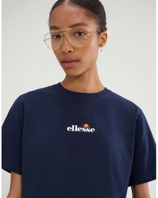 Ellesse Blue Silinto 2 Cropped Tee