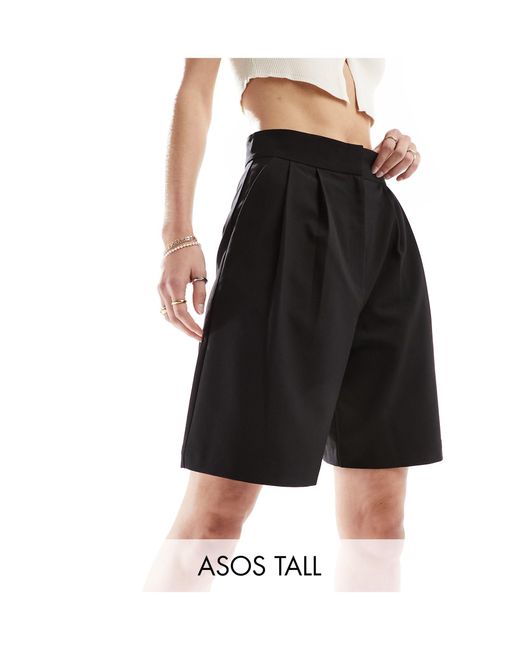 ASOS Black Asos Design Tall Tailored Longline Short