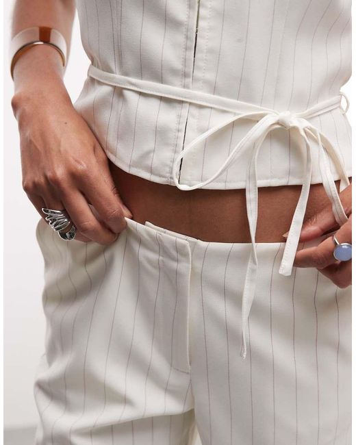 Collusion White Straight Leg Trouser