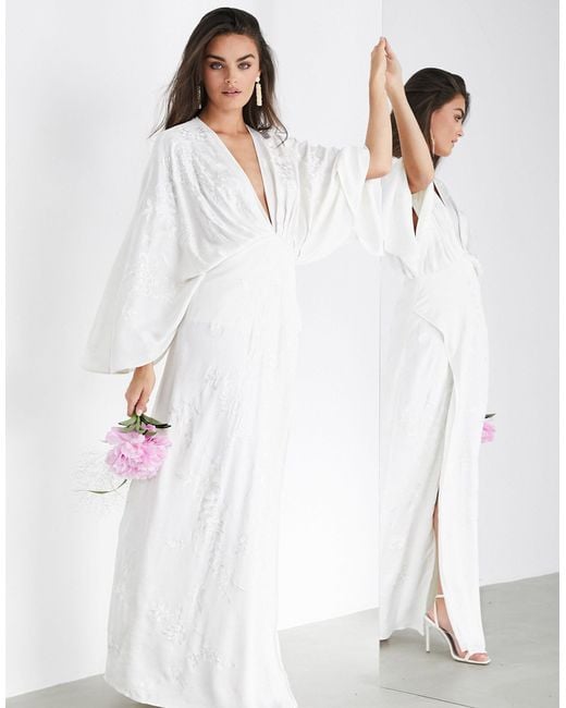 asos kimono wedding dress
