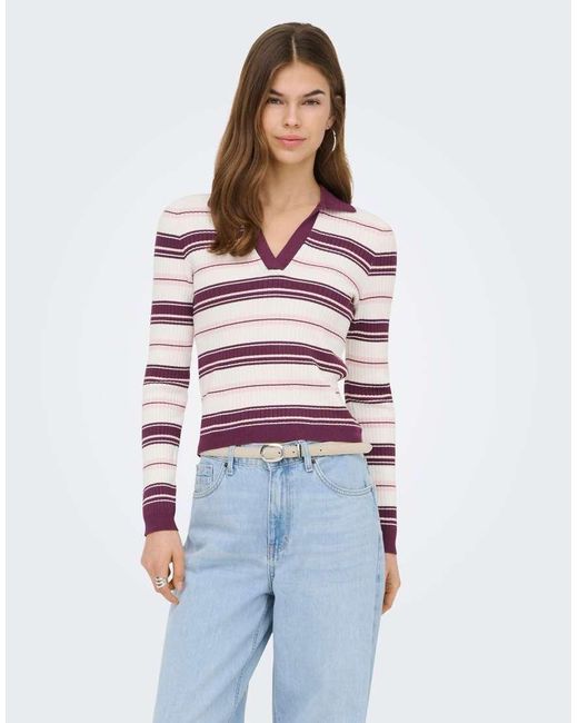 ONLY White Knitted Pullover
