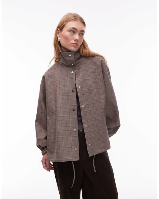 ASOS Multicolor Tailored Funnel Neck Jacket