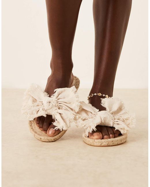 ASOS Natural – jem – mule-sandalen im espadrilles-design