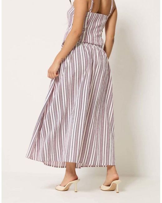 PixieGirl Red Petite Stripe Cami & Maxi Skirt Set