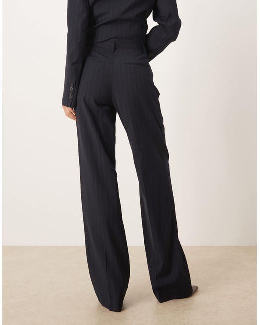 Mango Blue Varsovia Tailored Flared Pants
