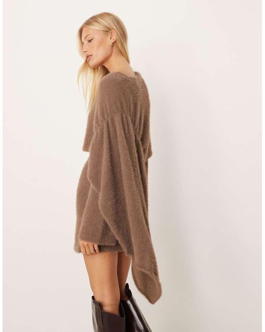 Pretty Lavish Natural Drape Knit Mini Dress