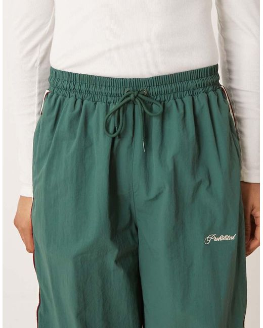 Prohibited Green Slipstream Track Pants for men