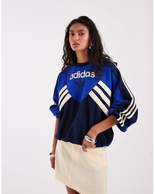 Adidas Originals Blue Graphic Crew Sweatshirt