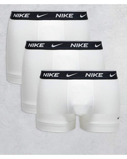 Confezione Da 3 Paia Di Boxer Bianchi di Nike in White da Uomo