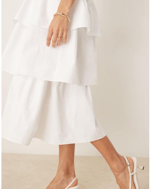 Glamorous Natural Tiered Halterneck Maxi Dress