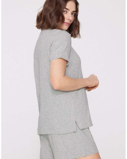 Tezenis Gray Ribbed Short Pyjamas